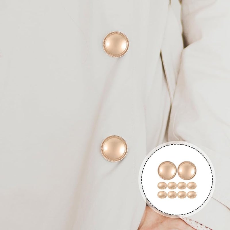 Vintage Gold Sewing Buttons 22 5mm Round Metal For Clothing DIY Craft - Image 4